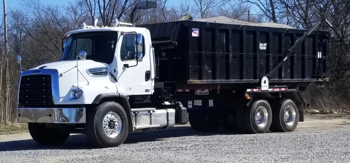 King City Disposal roll-off dumpster ready for delivery